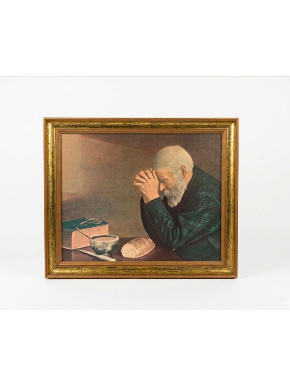 Vintage 1960s GRACE by Eric Enstrom 22" x 18" inch, Daily Bread Framed Print